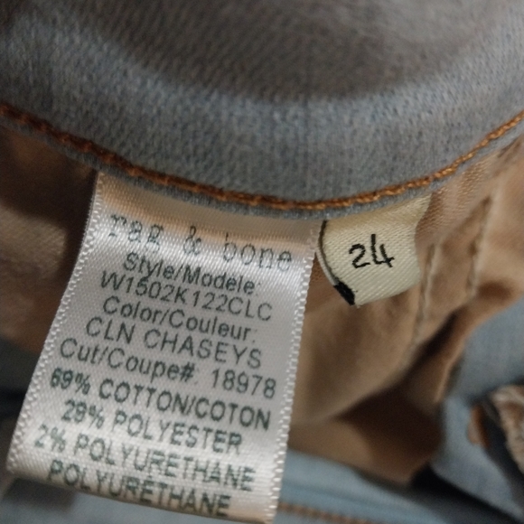Rag & Bone Skinny Chaseys Light Blue Jeans - Picture 6 of 9